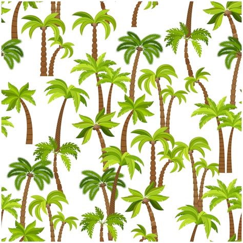 Premium Vector Palm Trees Seamless Pattern