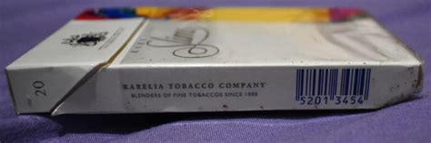 Cigarettes Empty Pack Vintage Old Design Karelia Tobacco Company Slims