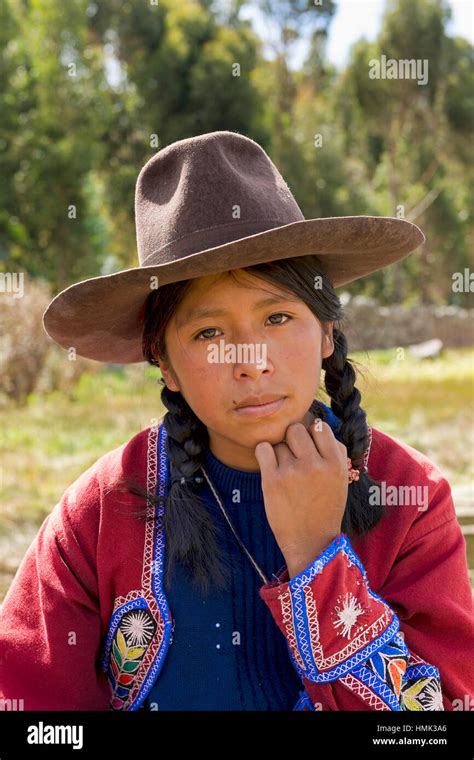 Native Girl Queromarca Cusco Peru Stock Photo Alamy