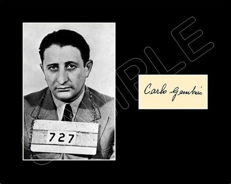 Carlo Gambino 8x10 Matted Display Gangster Mobster Mafia New York