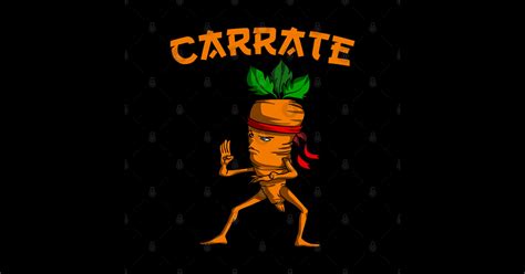 Funny Carrate Cute Carrot Pun Karate Training Martial Art Food Newest