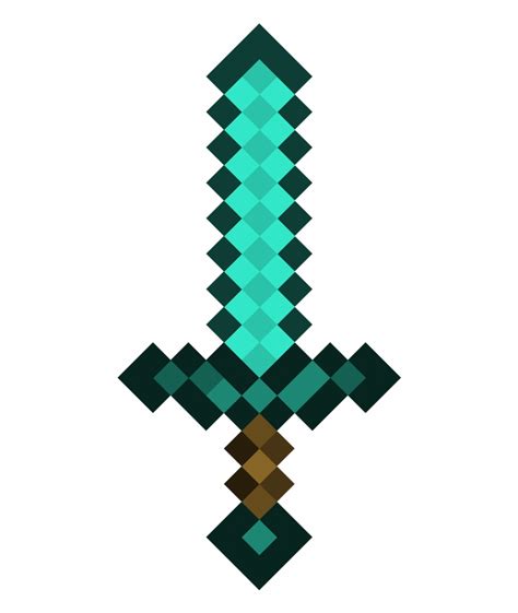 Diamond Sword Minecraft Sword Transparent Png Download