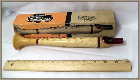 Vintage Thompson Flutophone Recorder Musical Instrument Wbox 3of 3 Types Of Posts