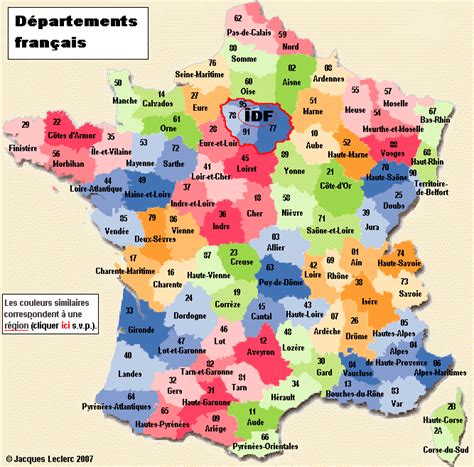 Carte France Départements Numéros Altoservices