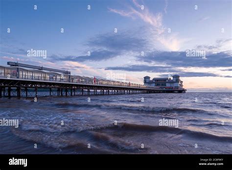The Grand Pier During High Tide At Dusk Weston Super Mare North