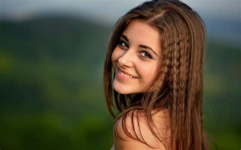 Women Brunette Face Long Hair Women Outdoors Brown Eyes Portrait White