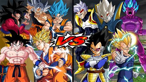 Team Goku Transformed Versions Vs Team Evil Vegeta Versions Dragon