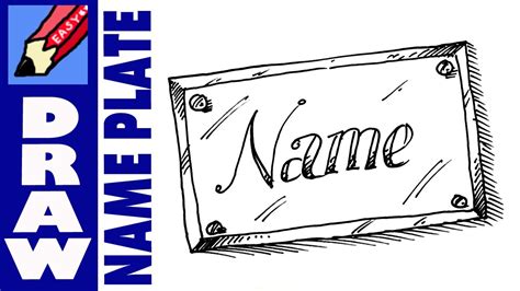 How To Draw A Name Plate Real Easy Youtube