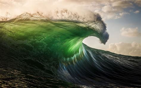 Download Wallpapers Huge Wave Storm Tsunami Ocean