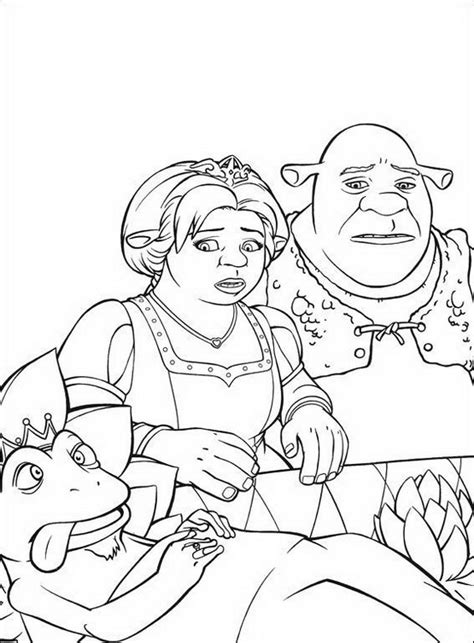 Shrek E Fiona Da Colorare Disegni Da Colorare Tema Shrek Tharest