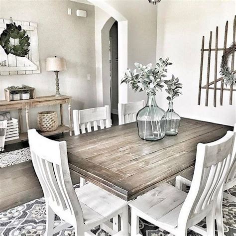 Stunning 45 Gorgeous Farmhouse Dining Room Table Ideas French