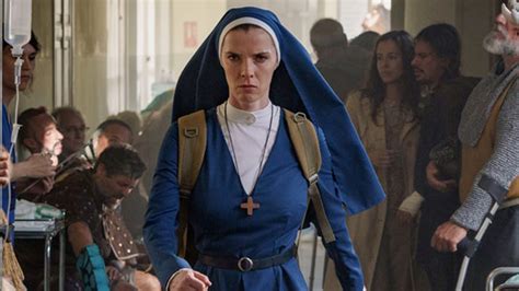 Mrs Davis See Betty Gilpin As A Nun On A Mission In Peacocks New