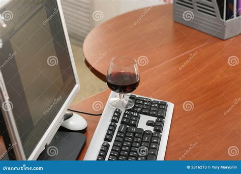 Wine And Computer Picture Image 2816273