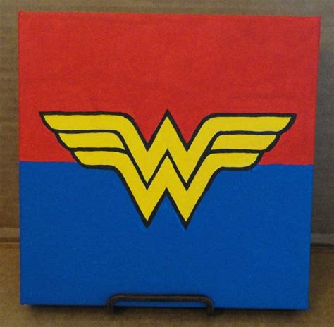 Minimalist Wonder Woman Acrylic On 8x8 Canvas By Twolittlebats 1000