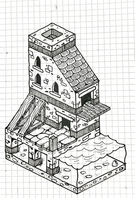 My Second Attempt At Isometric Drawing Heavily Inspired By Others R