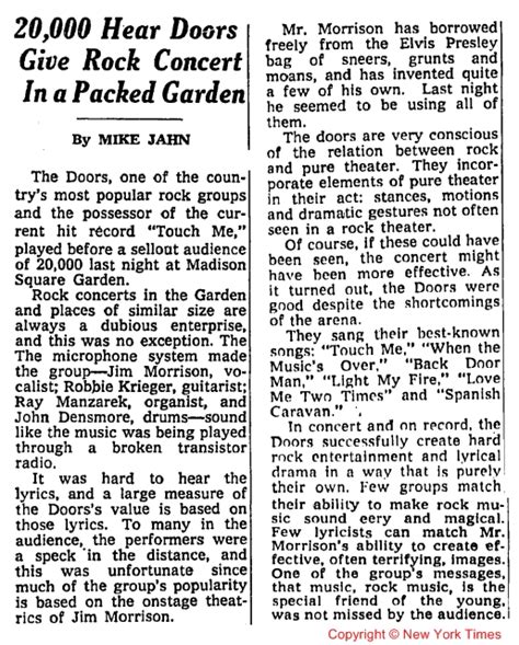 The Doors Madison Square Garden 1969