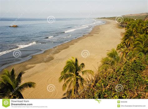Pacific Ocean Beach In Michoacan Mexico Royalty Free Stock