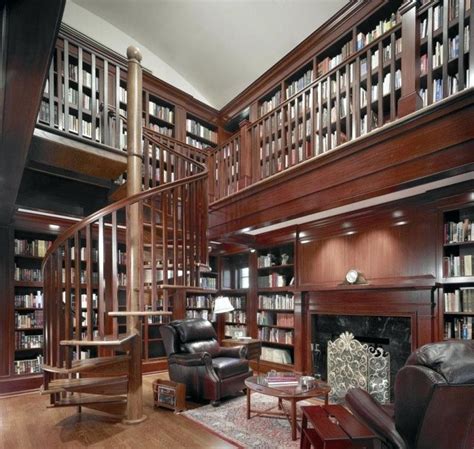 Two Story Home Libraries Collect This Idea Classic Home Library Design