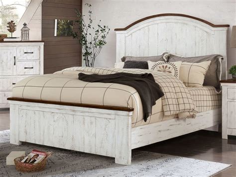 Save $475.95 (15%) sale $2,697.04. Alyson Distressed White Wood Queen Bed by Furniture of America