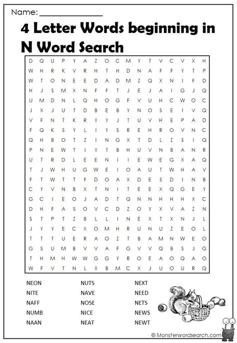 We did not find results for: 4 Letter Words beginning in N Word Search - Monster Word ...