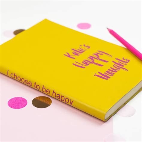 Personalised Leather Happy Journal By Livi And Belle