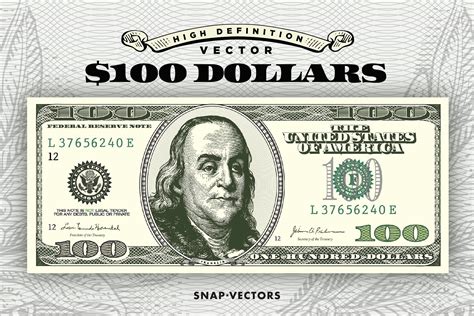 Vector 100 Dollars Money Logo Dollar Bill Template