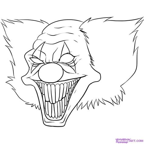 Scary Clowns Coloring Pages - Coloring Home