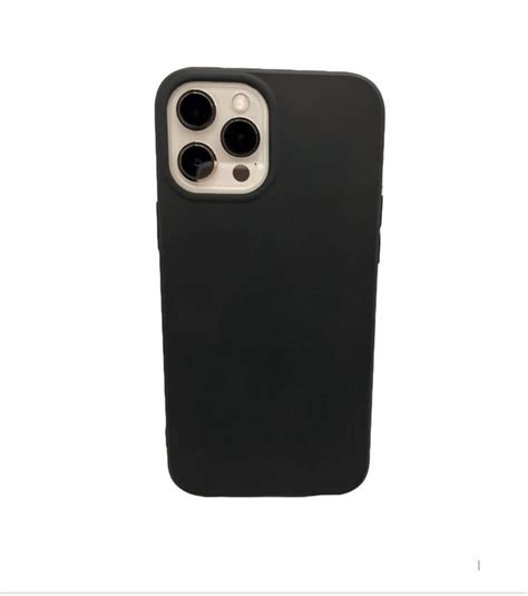 Black Iphone 12 Pro Max Phone Case Silicone Shockproof Etsy