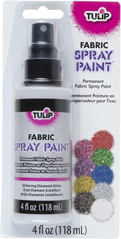 I Love To Create Tulip Fabric Spray Paint 4oz Silver Diamond Glitter