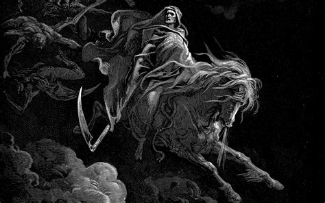 Death Horses Gustave Dore Reaper Dark Wallpaper 1680x1050 85274