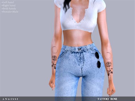 Tattoo Rose By Angissi From Tsr • Sims 4 Downloads