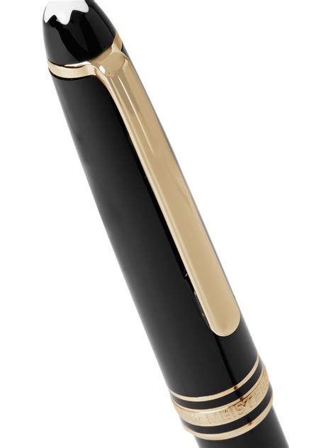 Black Meisterstück Classique Resin And Gold Plated Ballpoint Pen