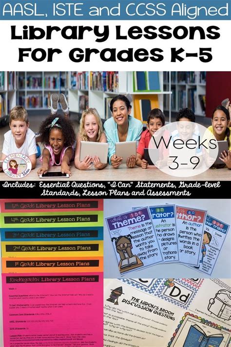 Elementary Library Lesson Plans K 5 Weeks 3 9 Library Lesson Plans
