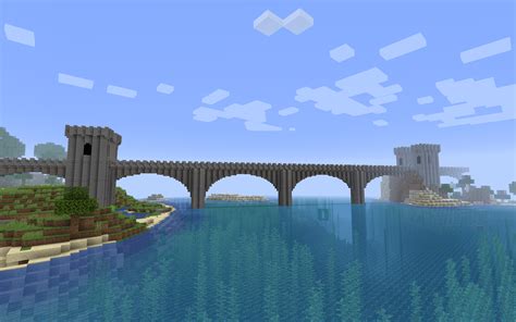 The Largest Bridge Ive Ever Done And On A Diagonal Too Rminecraft