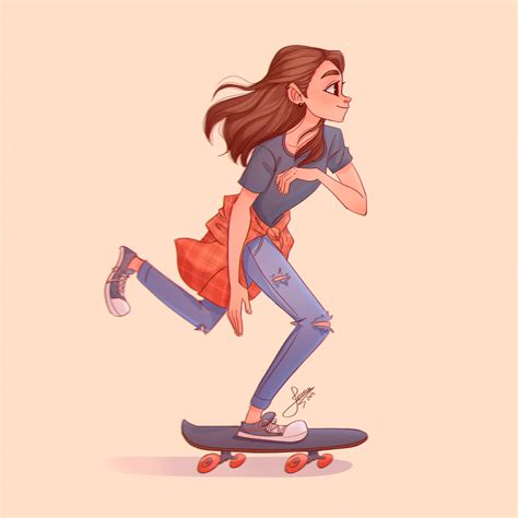 Skate Girl By Jessibrasilart On Deviantart Girls Cartoon Art Cartoon