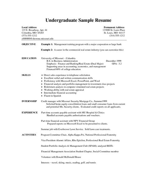 Use the link below to download a microsoft word (.doc) version of the student resume template for use on a pc or a mac. Undergraduate | Resume examples, Good resume examples ...