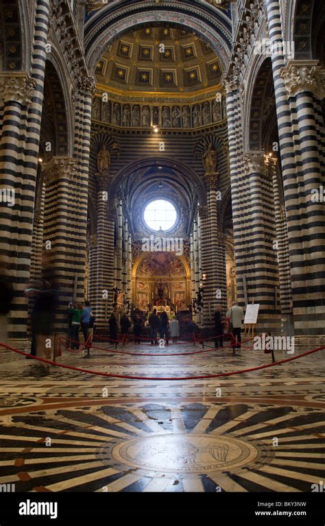 Siena Interior Of Cathedral Santa Maria Assunta Stock Photo Alamy