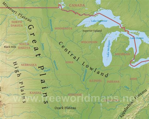 Midwest Physical Map
