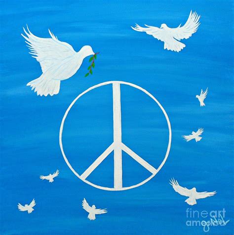 Peace Doves Painting By Jonel Art Fine Art America