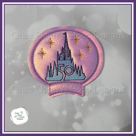 Wdw 50th Anniversary Castle Gradient Mear Add On Ith Embroidery Design
