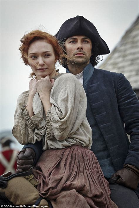 aidan turner s brooding poldark thrills viewers and love interest demelza with his very own mr