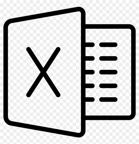 Microsoft Excel Icon Excel Logo Black And White Transparent Free