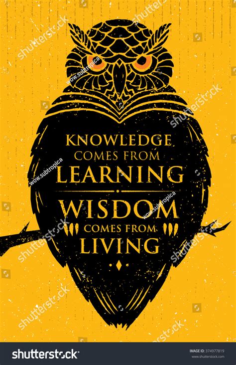 Knowledge Comes Learning Wisdom Comes Living Stock Vector Royalty Free