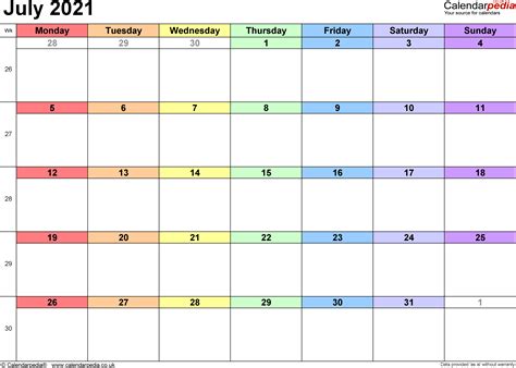 Calendar July 2021 Uk Bank Holidays Excelpdfword Templates
