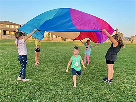 Little Dynamo Parachute Toys For Kids With 8 Handles 12ft Gym Class