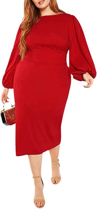 Plus Size Red Church Dresses