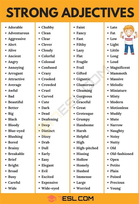 List Of 150 Useful Personality Adjectives In English