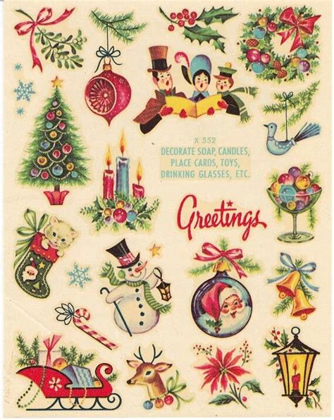 Vintage Decals Christmas Images Christmas Graphics Vintage
