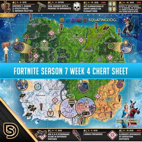 Fortnite Season 7 Week 7 Cheat Sheet Complete Challen