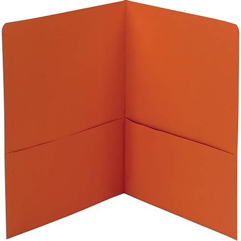Smead Two Pocket Portfolios Orange 12 Capacity 11 X 8 12 25